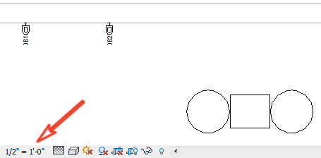 Wall mounted lighting fixture with plan view symbol (generic annotation) - Scale B