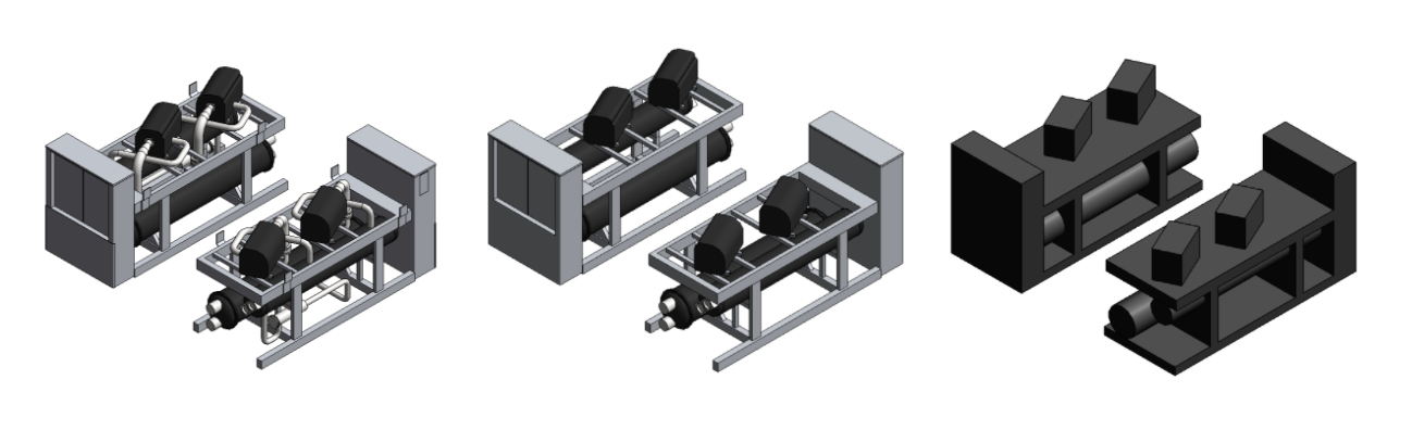 Revit 3D view in three levels of detail