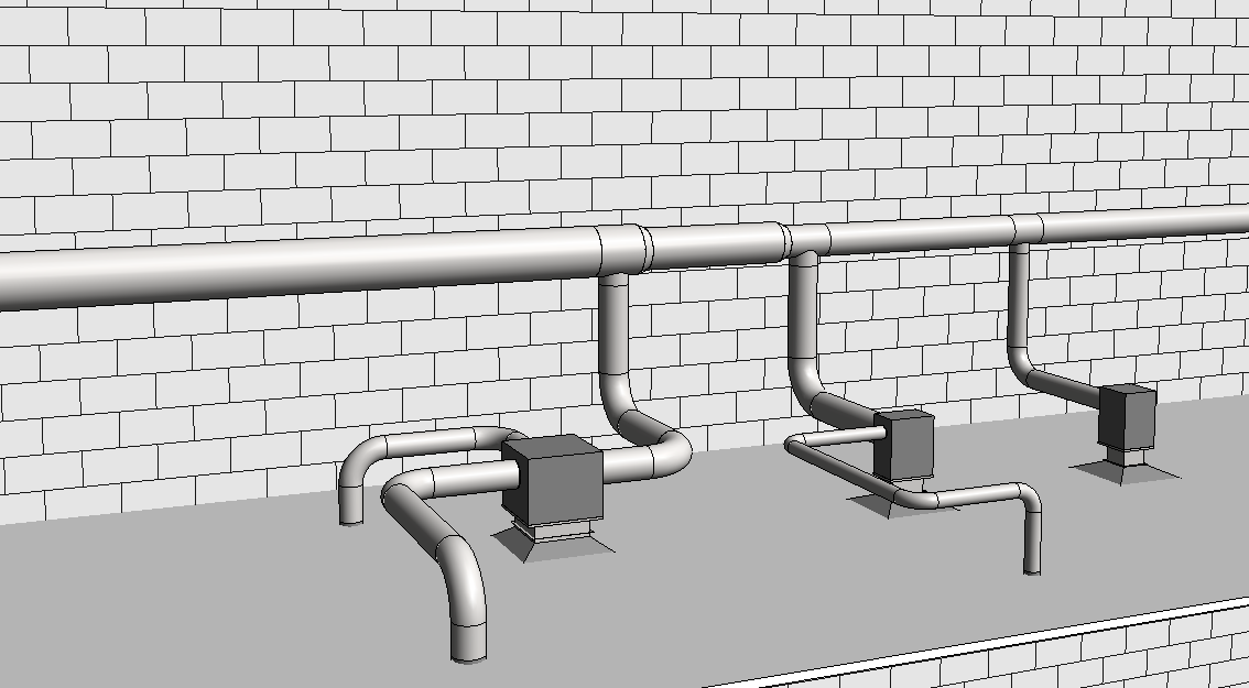 Connected CRD Revit families - 3D Fine