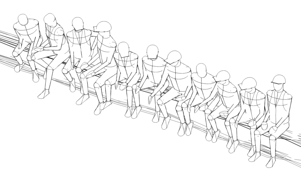 Image showing Revit entourage family sitting on Chrysler beam in Sketch mode